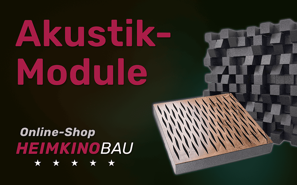 Banner für Heimkinobau-Shop Kategorie Akustikmodule