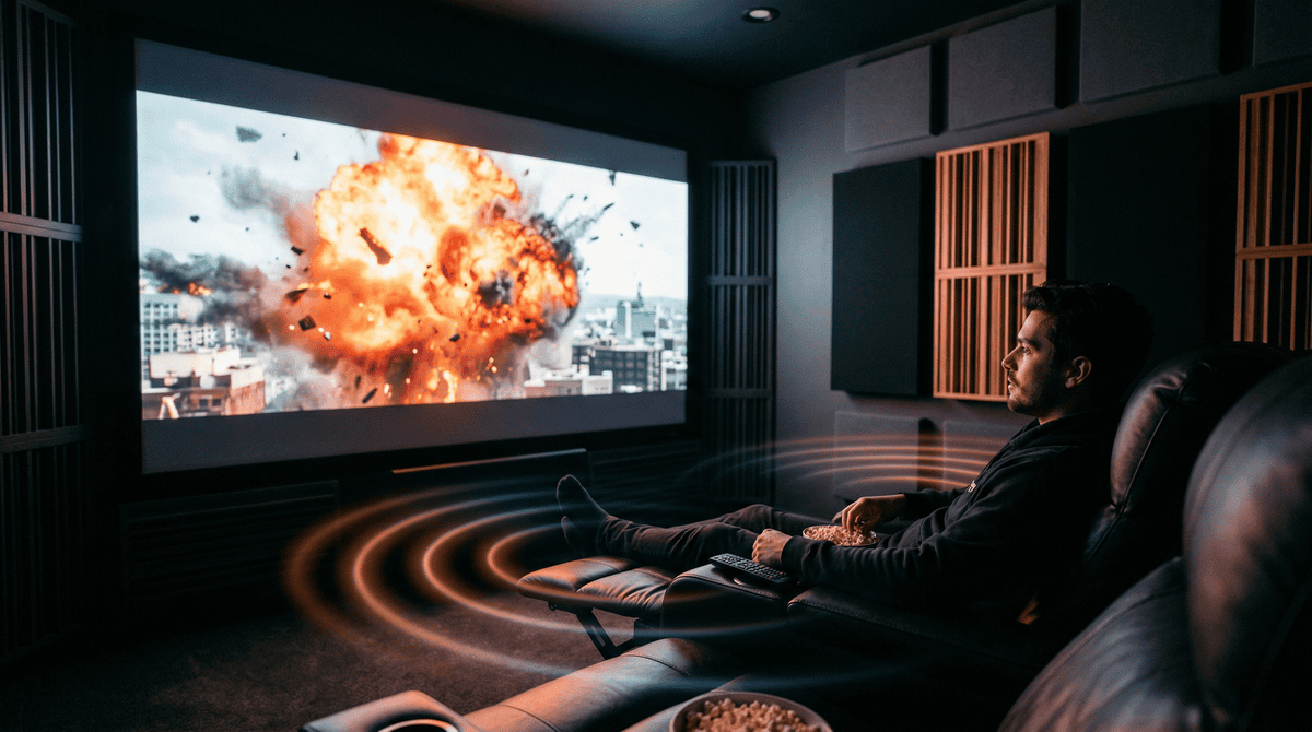 Schneller oder langsamer Bass im Heimkino - Illustration zur Veranschaulichung-05
