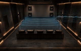 Double Bass Array richtig einmessen: Heimkino mit vorderem und hinterem Subwoofer-Array und ebener Wellenfront